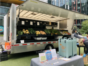 A picture of the late FareStart mobile market open and operational.